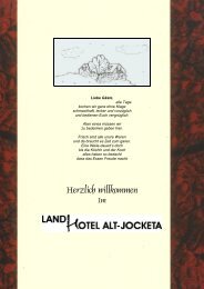 Aktuelle Speisekarte zum Download - Landhotel Altjocketa