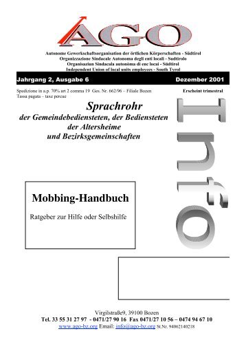 Mobbing-Handbuch - Ago