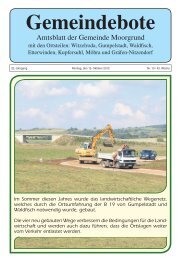 Amtsblatt der Gemeinde Moorgrund