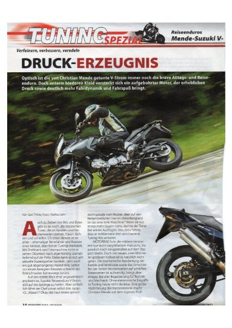 Mende Suzuki DL650 V-Strom aus MOTORRAD 2/2012 im PDF ...