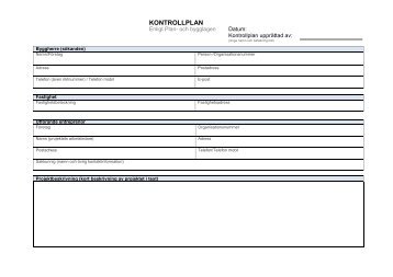 (tom) mall för kontrollplan. - Hagfors