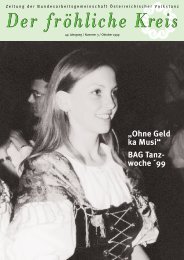 „Ohne Geld ka Musi“ BAG Tanz- woche ´99 - Volkstanz.at