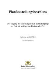 Planfeststellungsbeschluss - Regierungspräsidium Karlsruhe