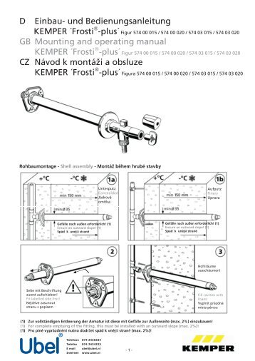 D Einbau- und Bedienungsanleitung KEMPER ´Frosti GB Mounting ...