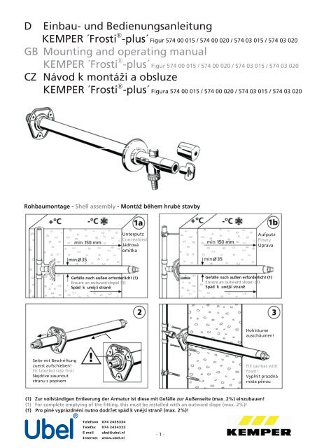 D Einbau- und Bedienungsanleitung KEMPER ´Frosti GB Mounting ...