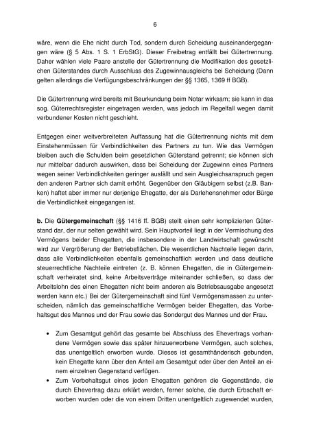 Merkblatt: Eherecht und Eheverträge - Notare Dr. Wahl und Dr. Adrian