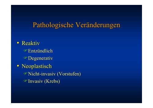 Neoplasien der Cervix uteri: