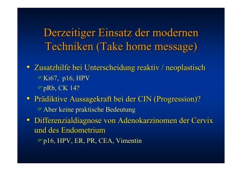 Neoplasien der Cervix uteri: