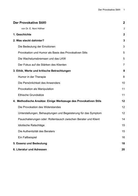 Noni Hofner Der Provokative Stil 224 Kb Deutsches Institut Fur Humor