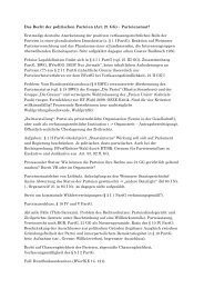 Das Recht der politischen Parteien (Art. 21 GG) – Parteienstaat ...