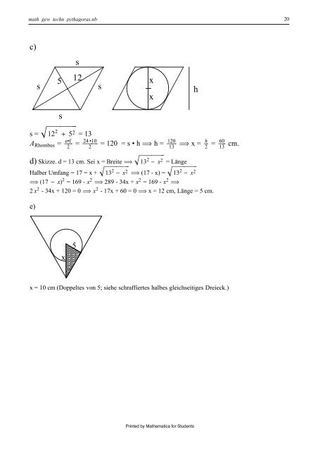 Pythagoras & Co - Mathpoint.ch