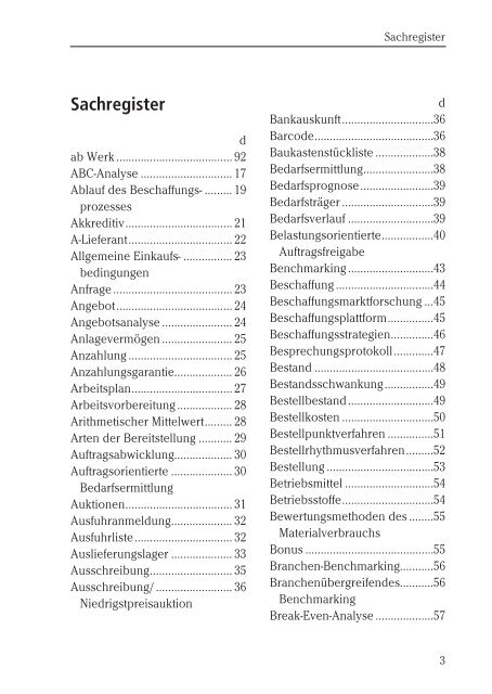 Sachregister