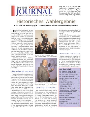Historisches Wahlergebnis - Österreich Journal