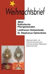Weihnachtsbrief 2012 - Liebfrauen Holzwickede