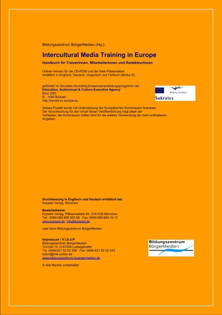 Das Intercultural Media Training - Verband Freier Radios Österreich