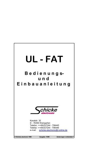 UL-FAT - Schicke electronic