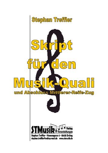 Stephan Treffler: Skript für den Musik-Quali - stephan-treffler.de