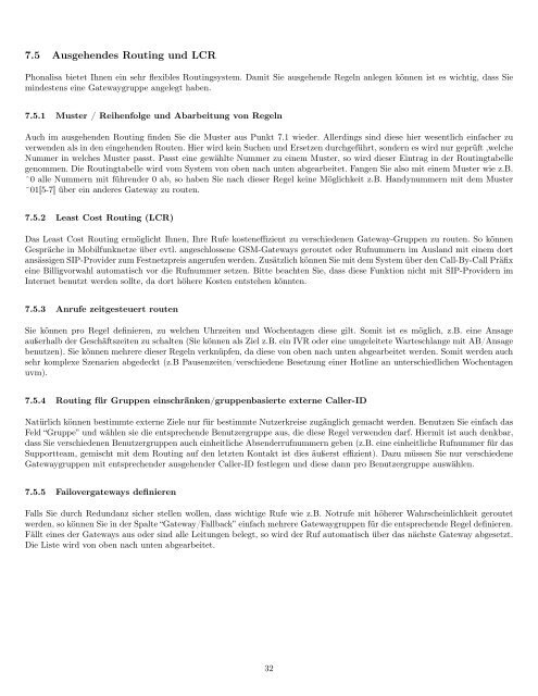 Administrationshandbuch Weboberfläche Version 5.0 - Phonalisa
