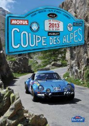 27 726 m de dénivélation Coupe des alpes 2013 ... - Rallystory