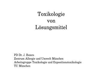 Toxikologie von Lösungsmittel