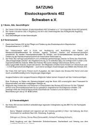 SATZUNG Eisstocksportkreis 402 Schwaben e.V. - BEV Kreis 402