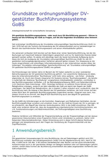 Grundsätze ordnungsmäßiger DV - Behrens & Schuleit GmbH