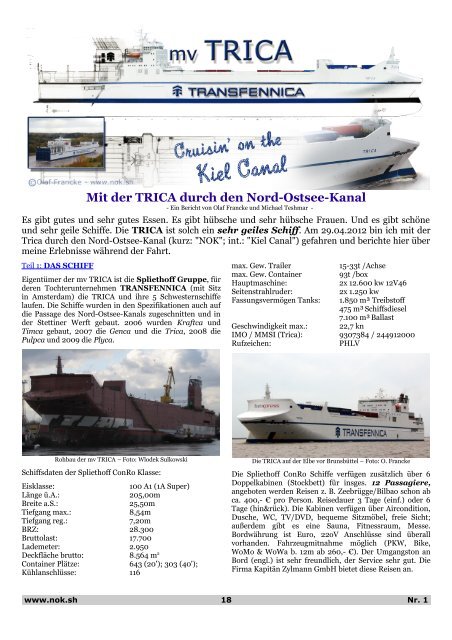 NOK.SH - das Kiel Canal Magazin - My Holstein