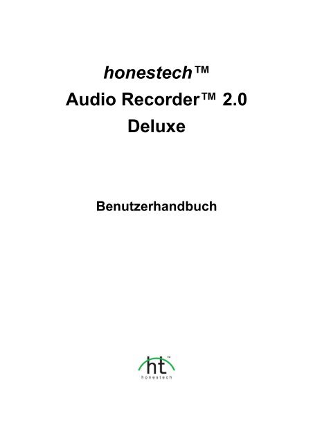 honestech™ Audio Recorder™ 2.0 Deluxe - Honestech - Honest ...