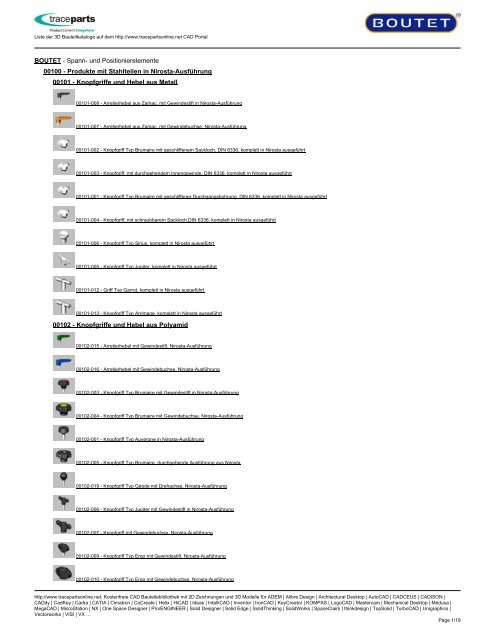 BOUTET - Spann- und Positionierelemente 00100 ... - TraceParts