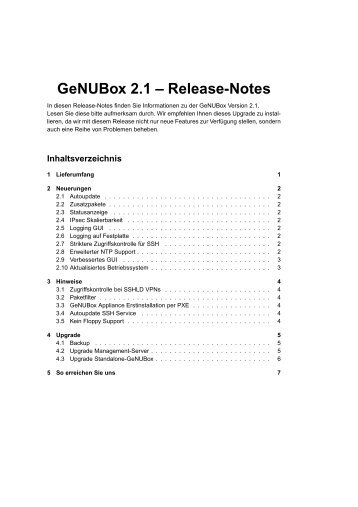 GeNUBox 2.1 – Release-Notes - GeNUA