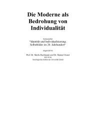 Die Moderne als Bedrohung von Individualität