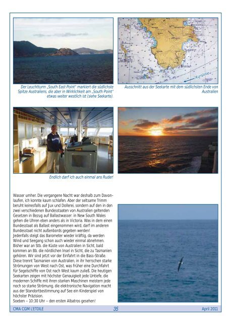 Bericht über meine Seereise - Jocham-Schiffe