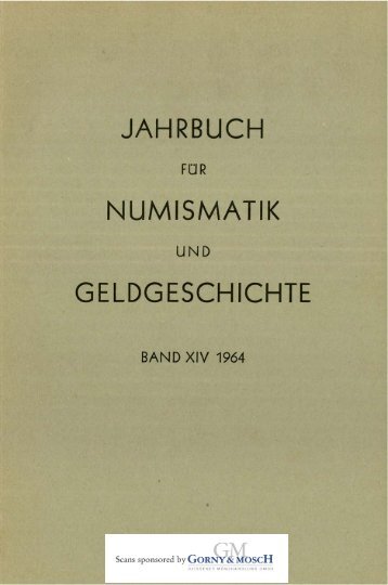 1964 Band XIV - Bayerische Numismatische Gesellschaft