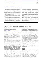 D-vitamin-mangel hos etniske minoriteter - Ugeskrift for Læger