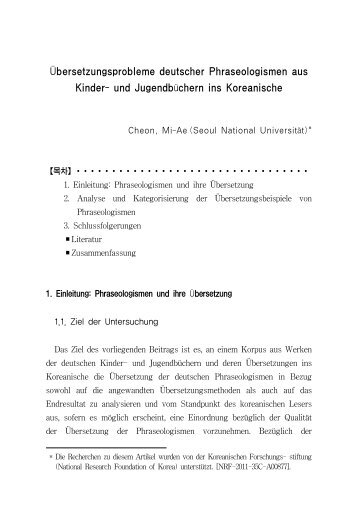Übersetzungsprobleme deutscher Phraseologismen aus Kinder ...
