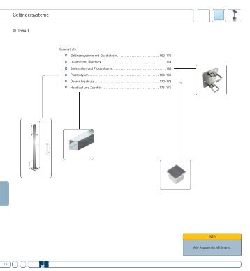 Geländersysteme für Vierkantrohr – Auszug aus den ... - Pauli