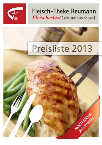 Unsere aktuelle Preisliste als Download - Partyservice Reumann