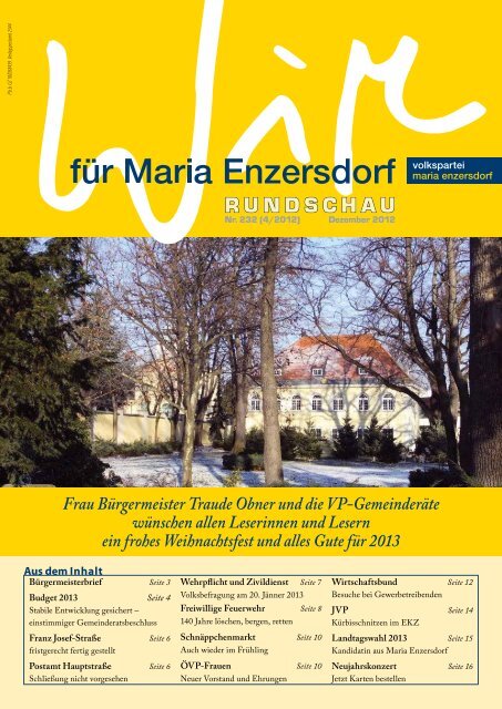 RUNDSCHAU - VP Maria Enzersdorf