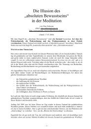 Die Illusion des absoluten Bewusstseins in der Mediation
