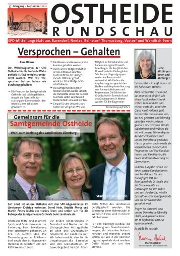 Ostheide Rundschau Ausgabe 37. Jahrgang - SPD-Ortsverein ...