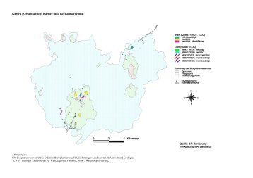 Karte 1 - Biosphärenreservat Vessertal-Thüringer Wald
