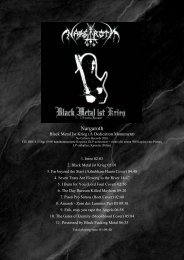 Black Metal ist Krieg - Nargaroth