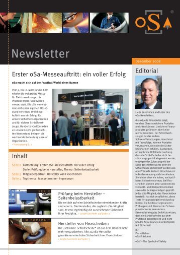 6. oSa Newsletter - Organisation für die Sicherheit von ...