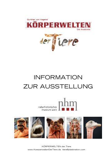 INFORMATION ZUR AUSSTELLUNG - Körperwelten der Tiere