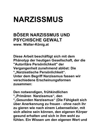 Böser Narzissmus - Walter-koenig.at