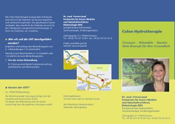 Colon-Hydrotherapie - Praxis Dr. Verena Jaud