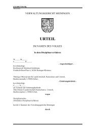 URTEIL - Thüringer Oberverwaltungsgericht - Freistaat Thüringen