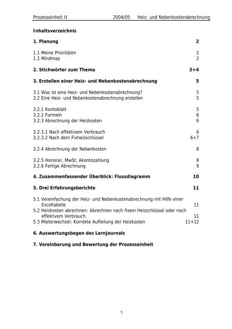 Heiz- und Nebenkostenabrechnung - Lernender.ch