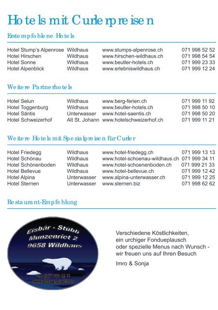 Turnierplan Herbst-Winter 2013/14 - CC Wildhaus