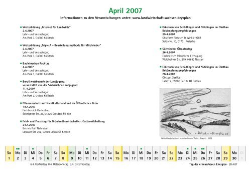 Veranstaltungskalender 2007 - Sächsisches Staatsministerium für ...